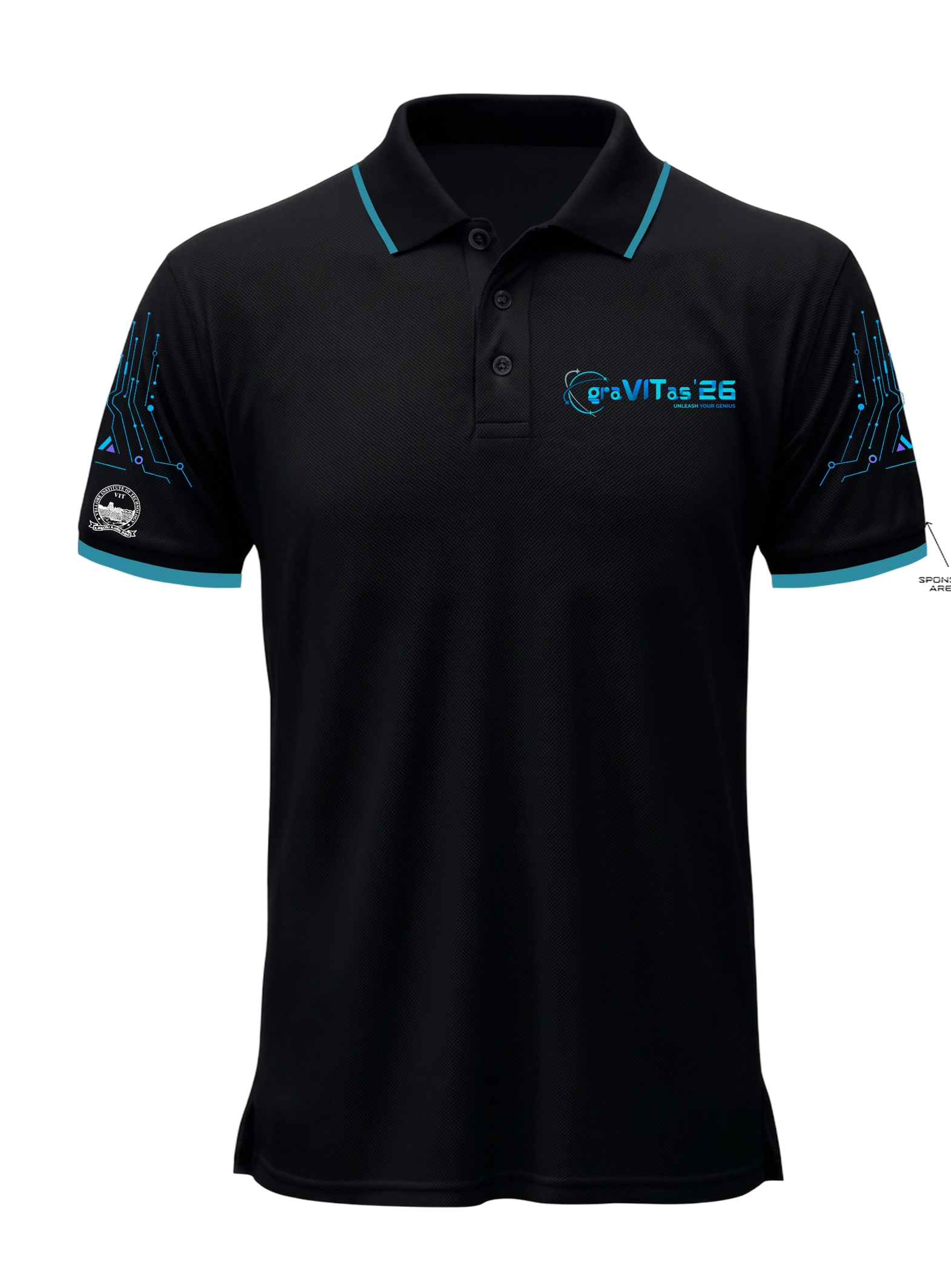 Gravitas Black Polo T-Shirt